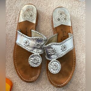 Jack Rogers Silver / Platinum Sandals 8.5